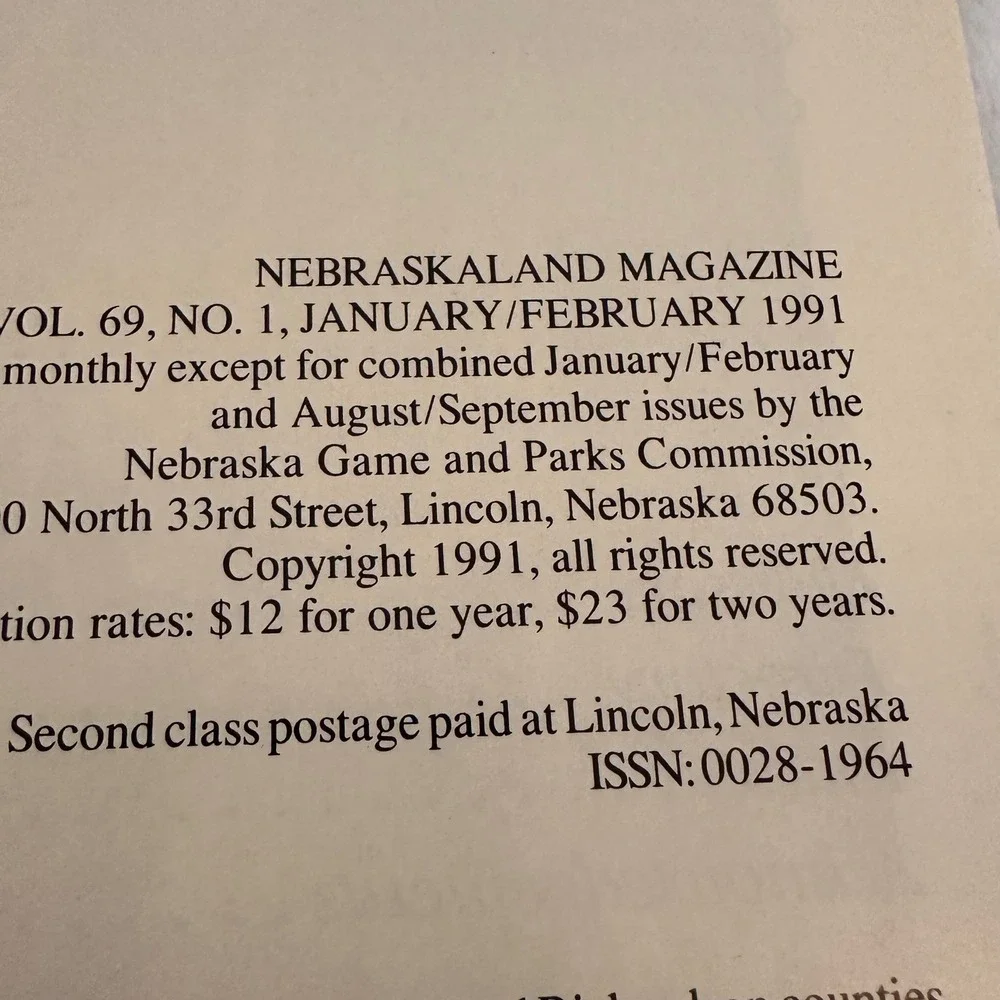 NEBRASKAland Magazine Book Lot 5 Nebraska History Nature Science Good Softcover